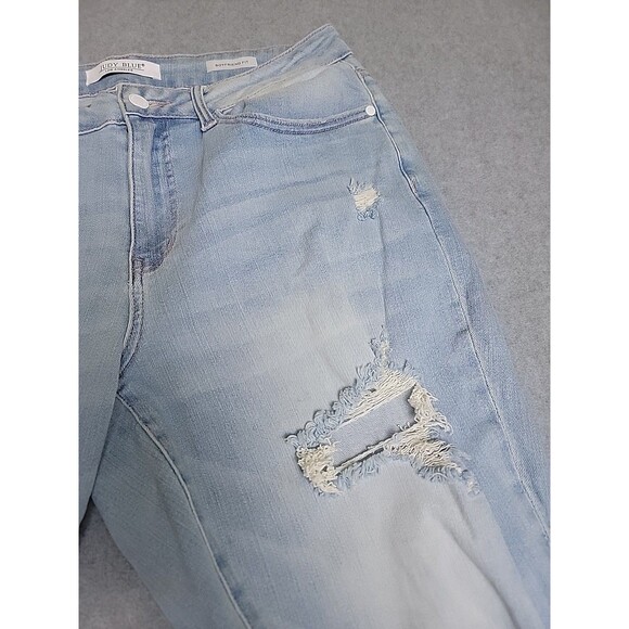 Judy Blue Jeans Womens 14W 33x27 Jeans Boyfriend Distressed Mid Rise Stretch - Picture 6 of 16